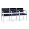 Lesro Lenox 3 Seat Tandem Seating W/ Arms, 64.5 in W 24.5 in L 32 in H LS3103 - alternate 1